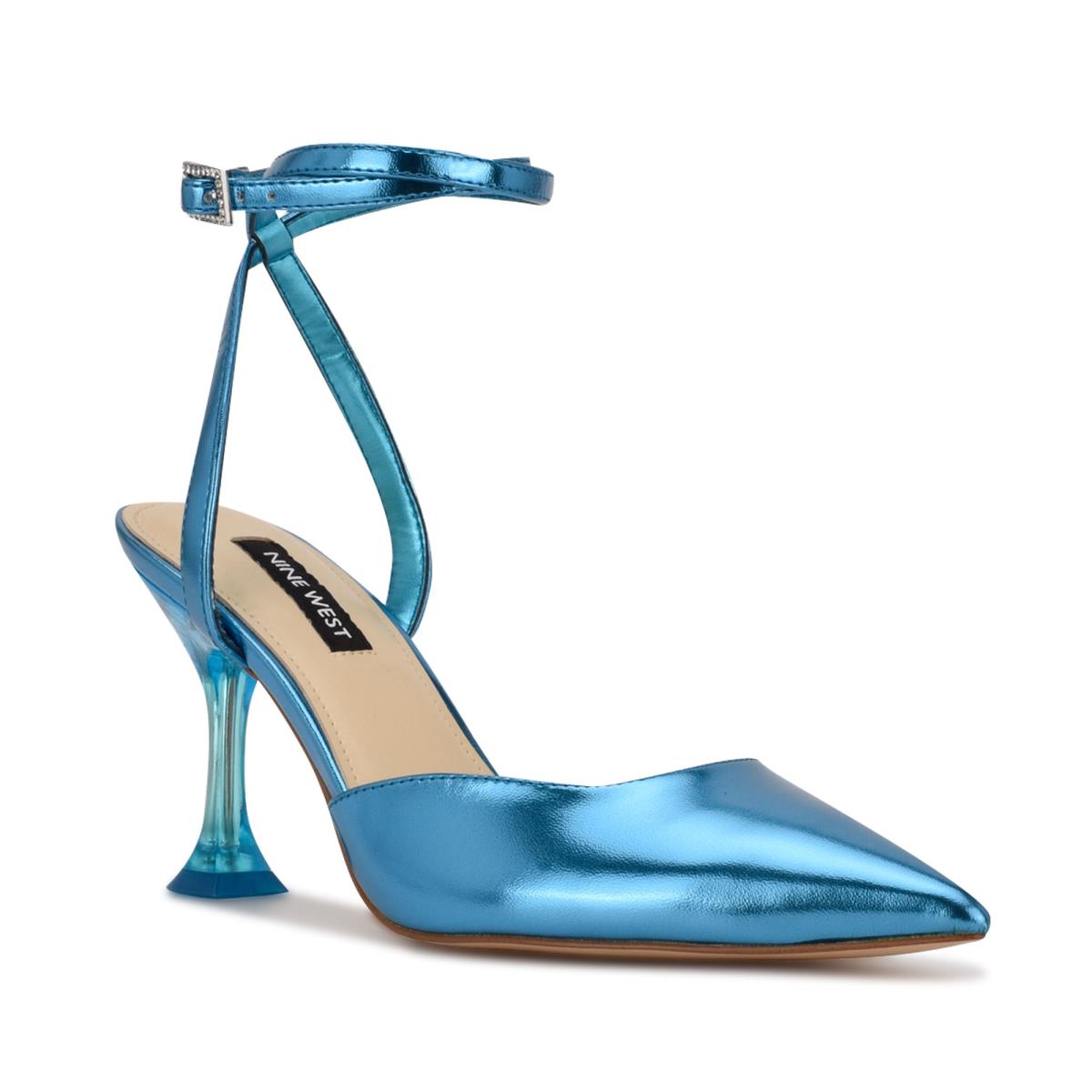 Nine West Harlowe Ankle Strap Pumps Blue | XART60832