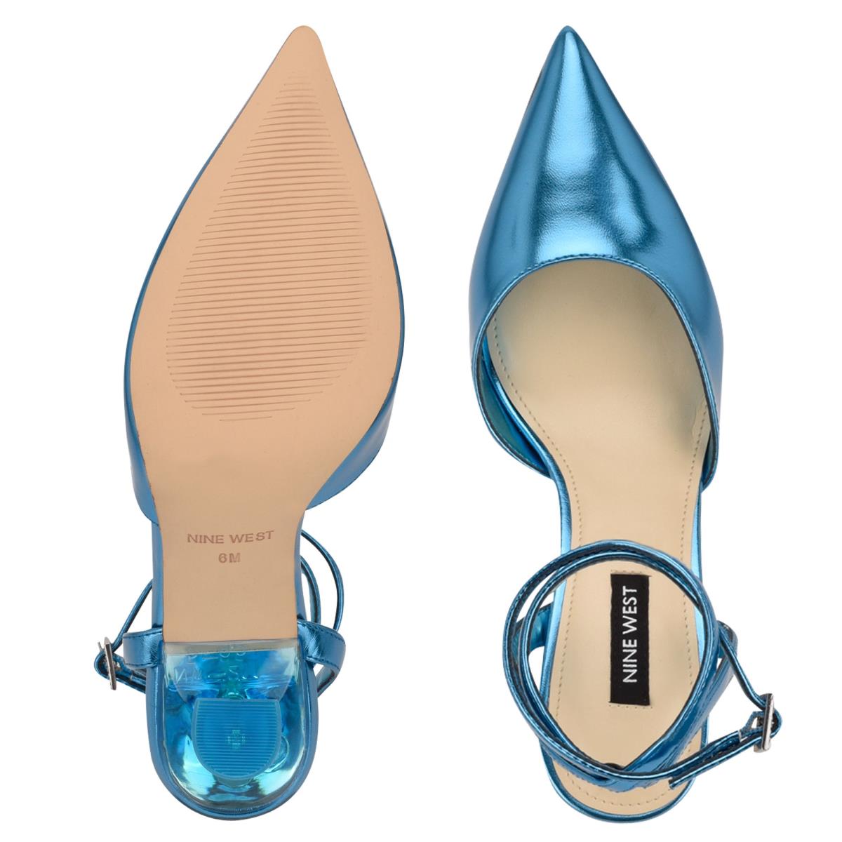 Nine West Harlowe Ankle Strap Pumps Blue | XART60832