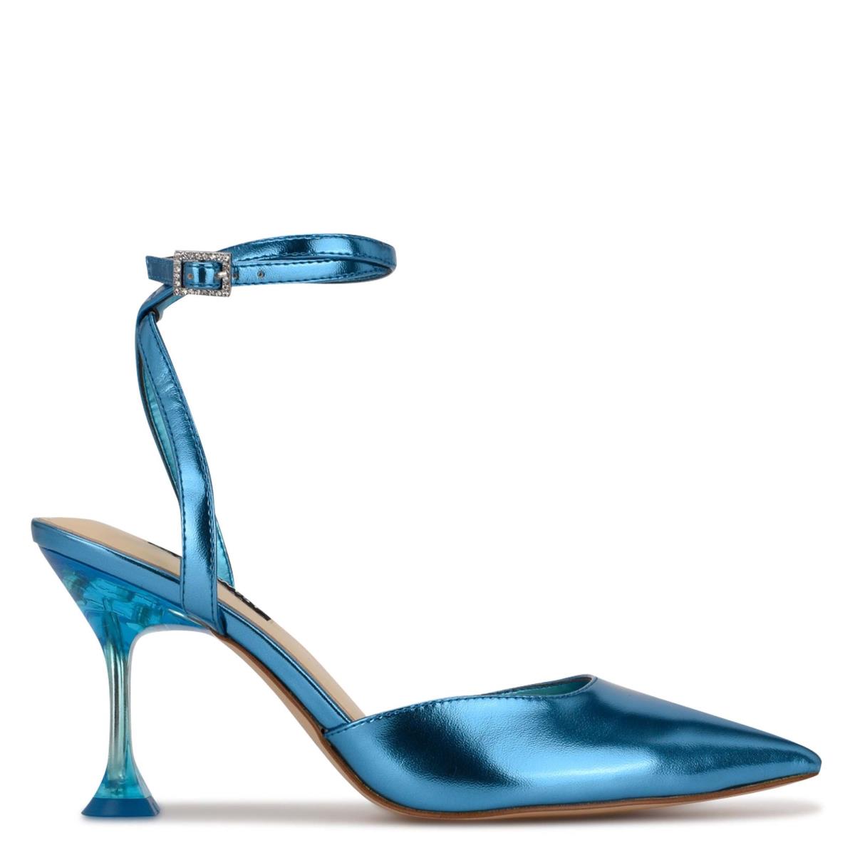 Nine West Harlowe Ankle Strap Pumps Blue | XART60832