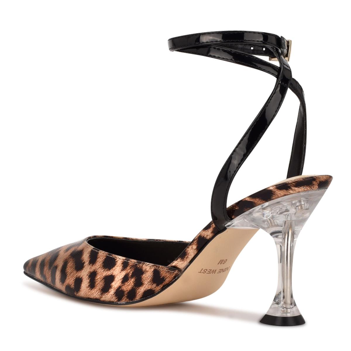 Nine West Harlowe Ankle Strap Pumps Leopard | RWTM13785