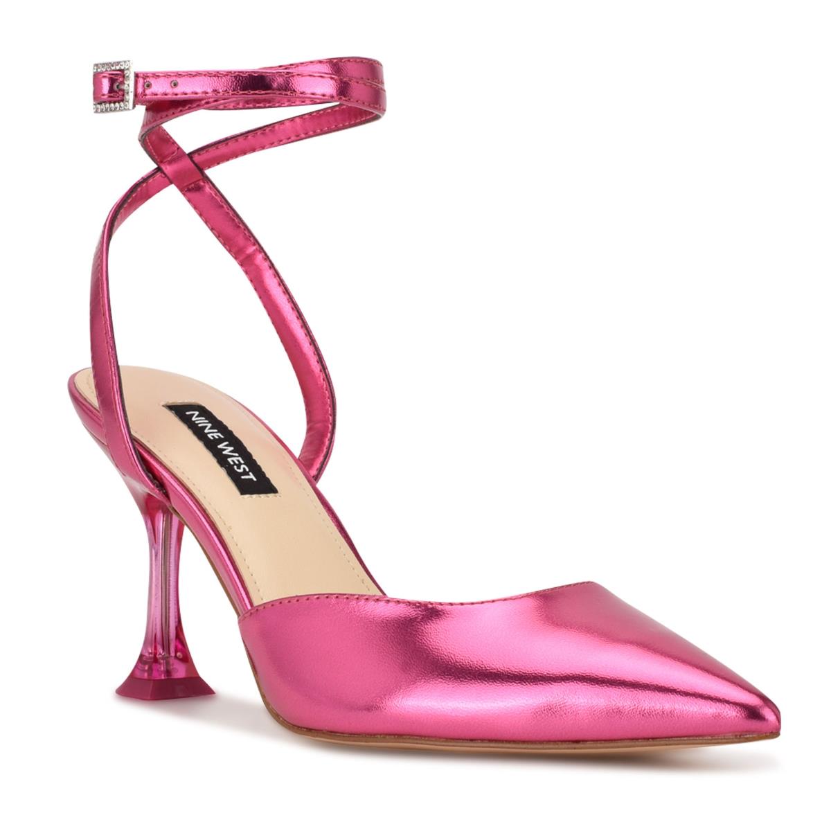 Nine West Harlowe Ankle Strap Pumps Pink | MUZN32168