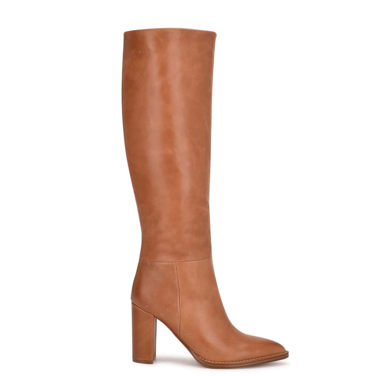 Nine West Hiya Heeled Boots Brown | RMWP84107