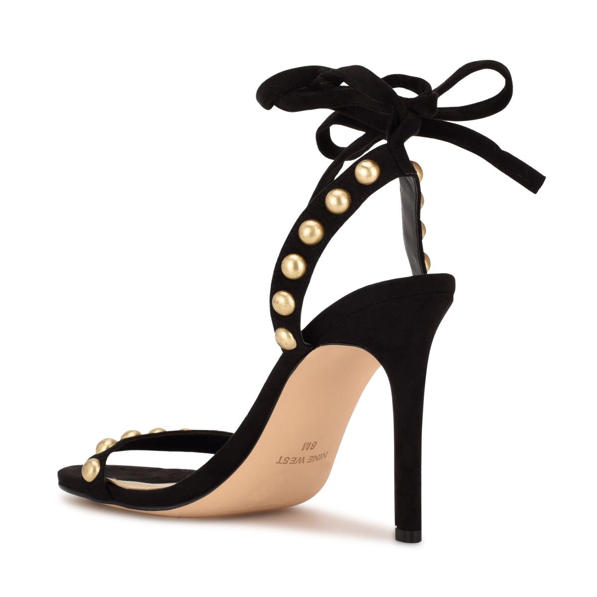 Nine West Istelle Heels Sandals Black | JNKE80596