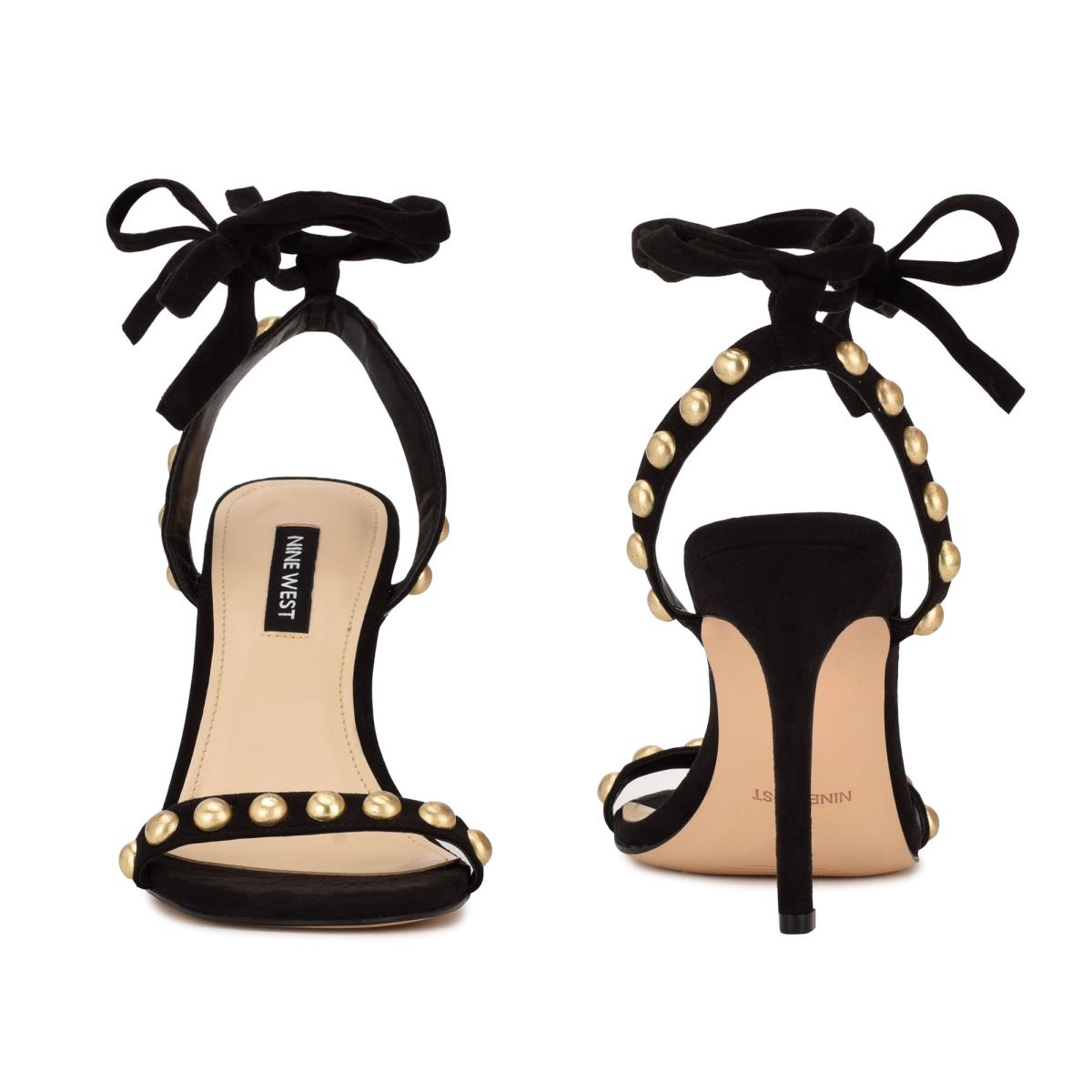 Nine West Istelle Heels Sandals Black | JNKE80596