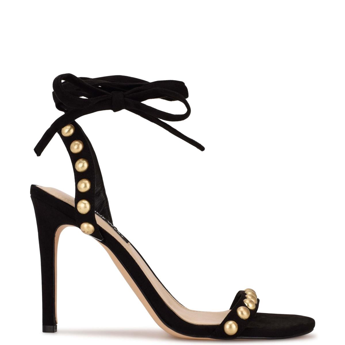 Nine West Istelle Heels Sandals Black | JNKE80596