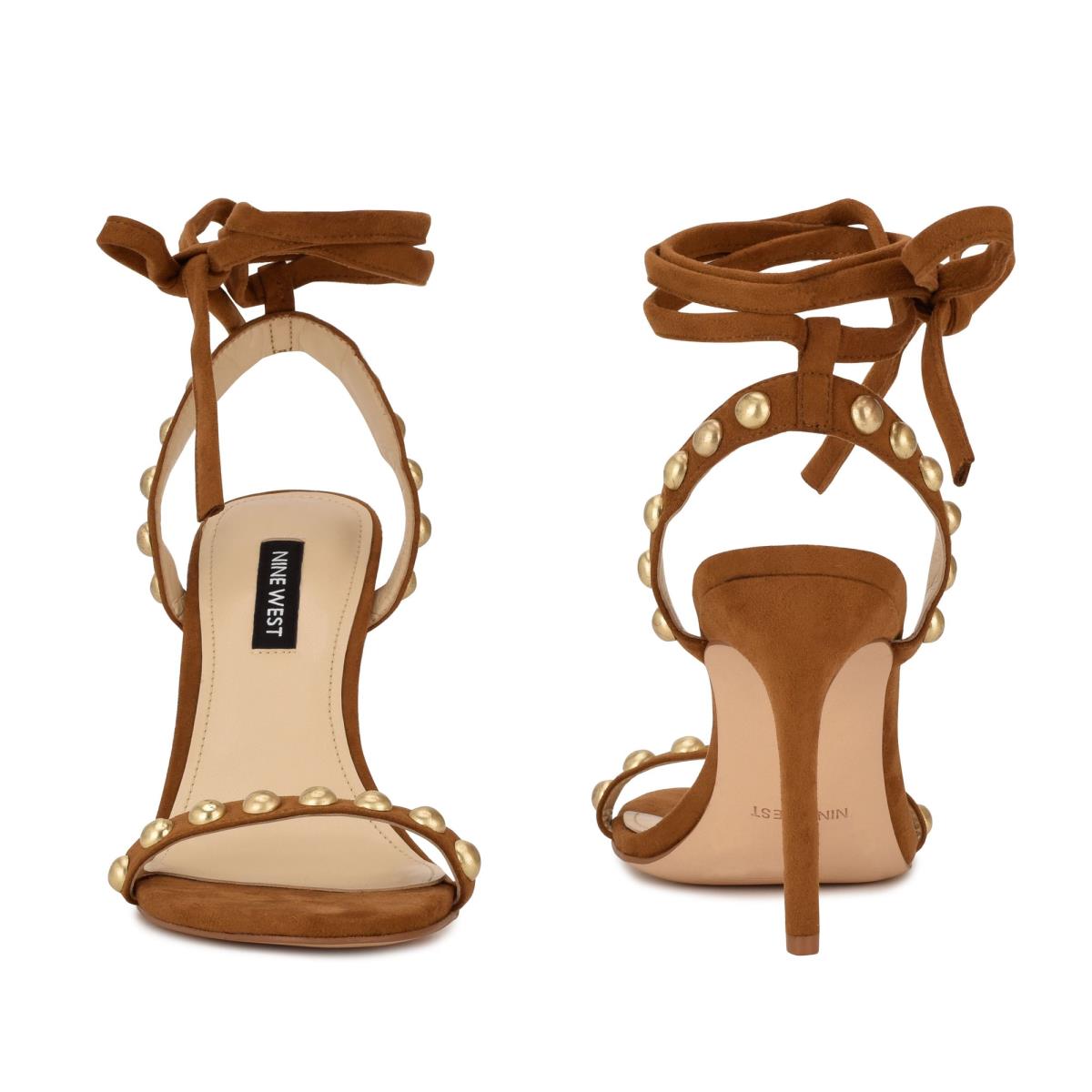 Nine West Istelle Heels Sandals Brown | LSRH48301