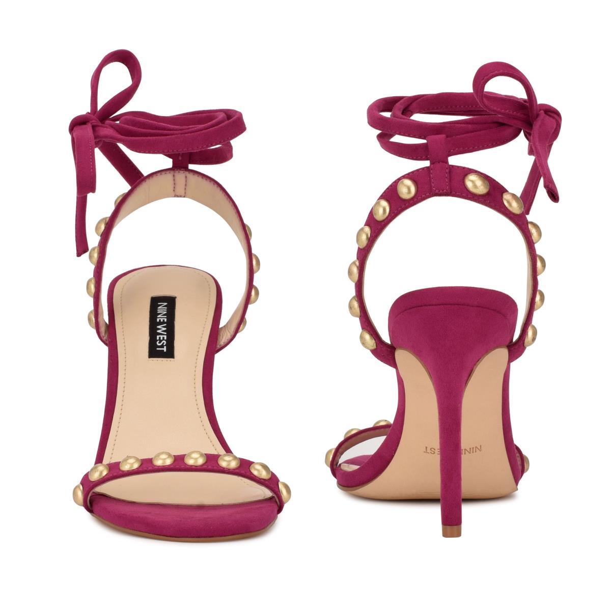 Nine West Istelle Heels Sandals Red | EAXI43257