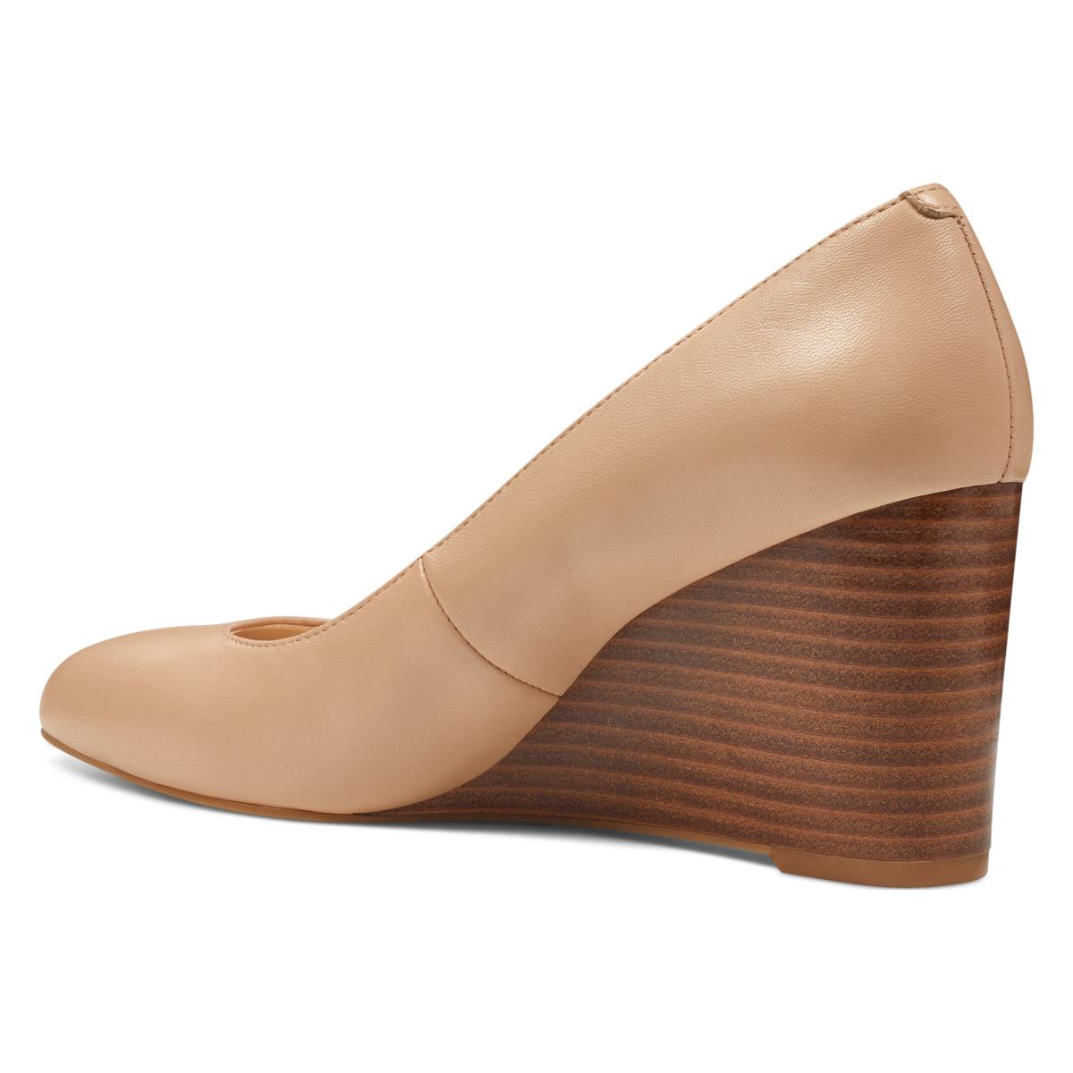 Nine West Jazzin Almond Toe Wedges Beige | JDMZ20456