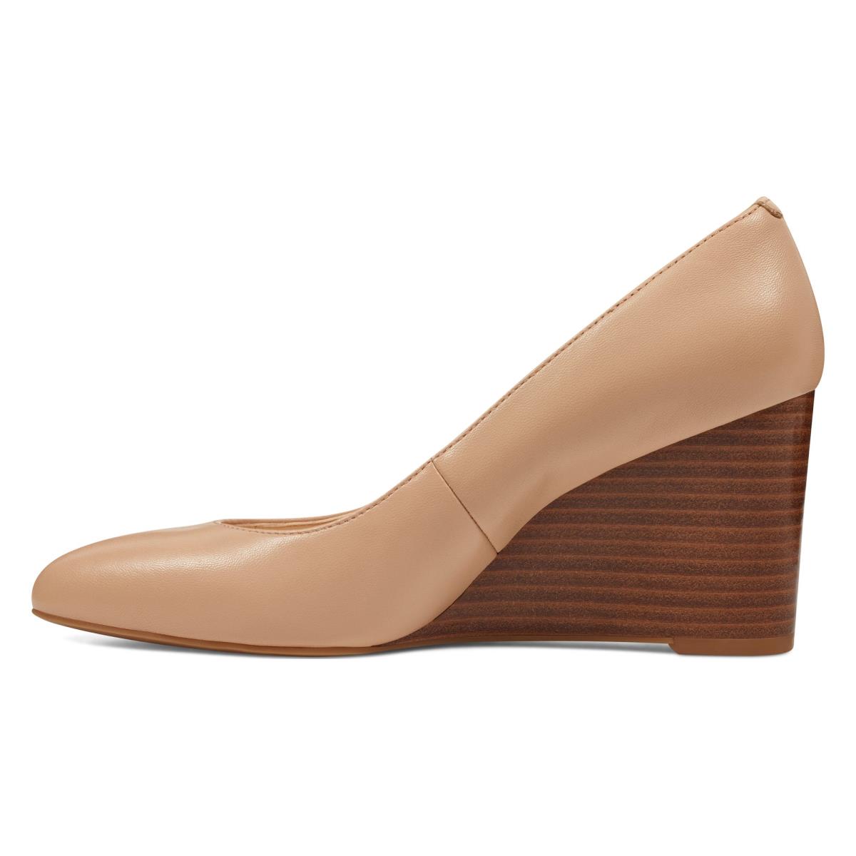 Nine West Jazzin Almond Toe Wedges Beige | JDMZ20456