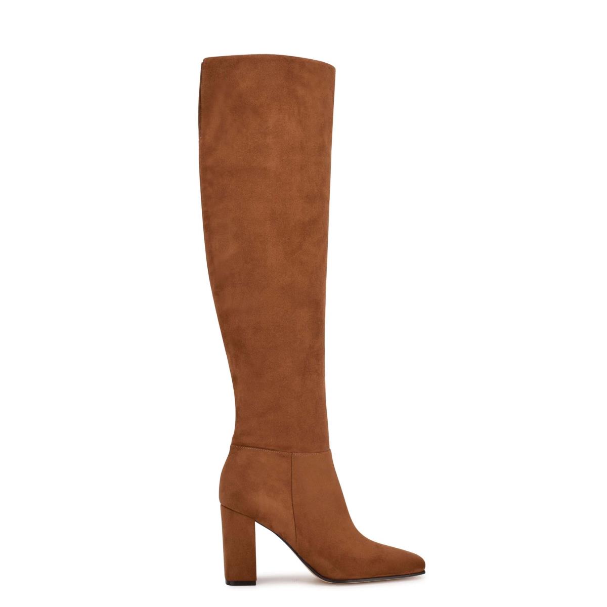 Nine West Kalida Heeled Boots Brown | AWZH59412