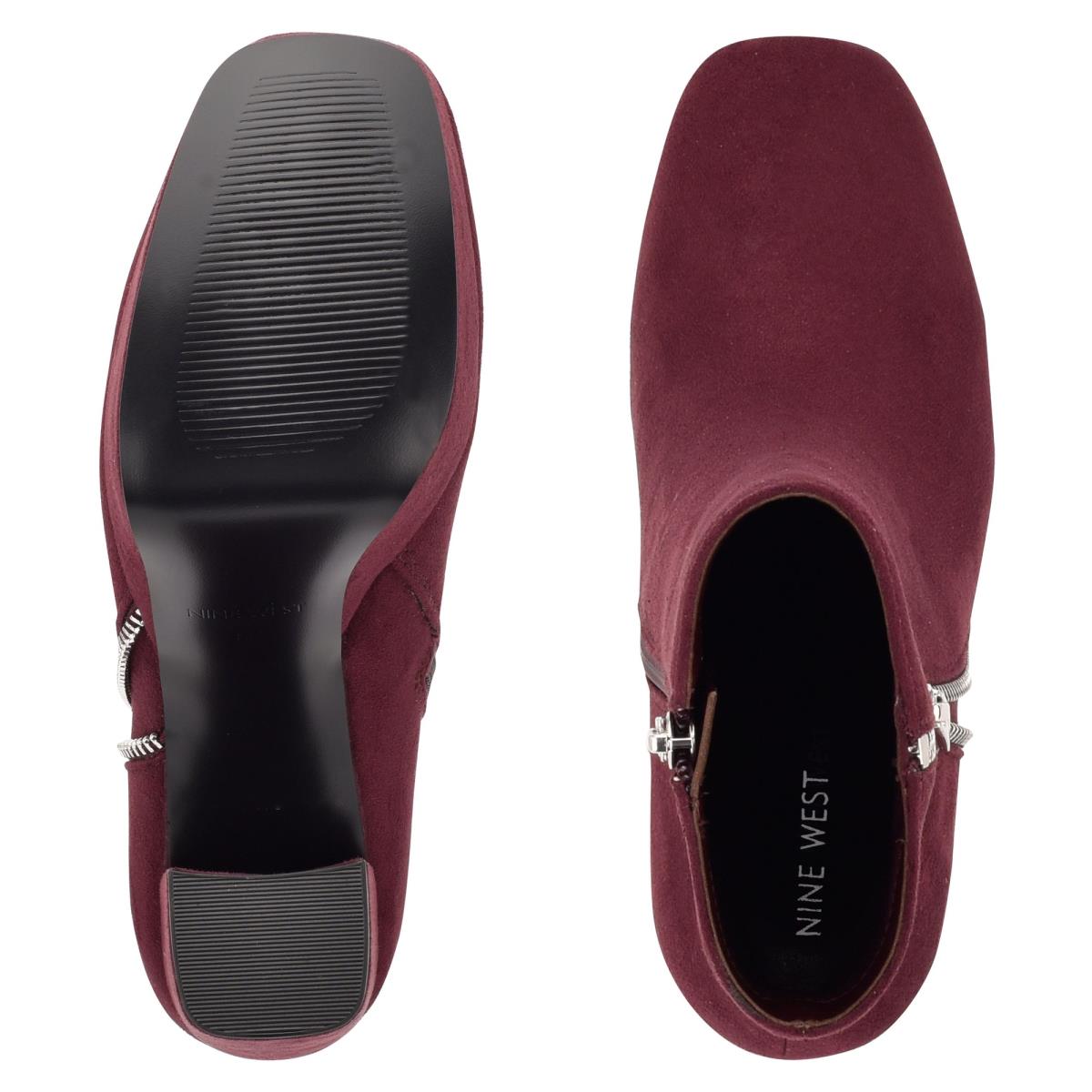 Nine West Kerri Platform Booties Burgundy | DTMB23580