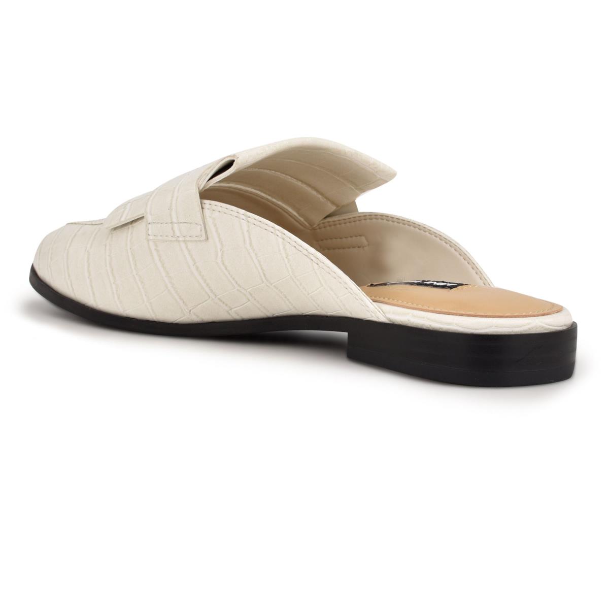 Nine West Kilts Mules White | DWUR69374