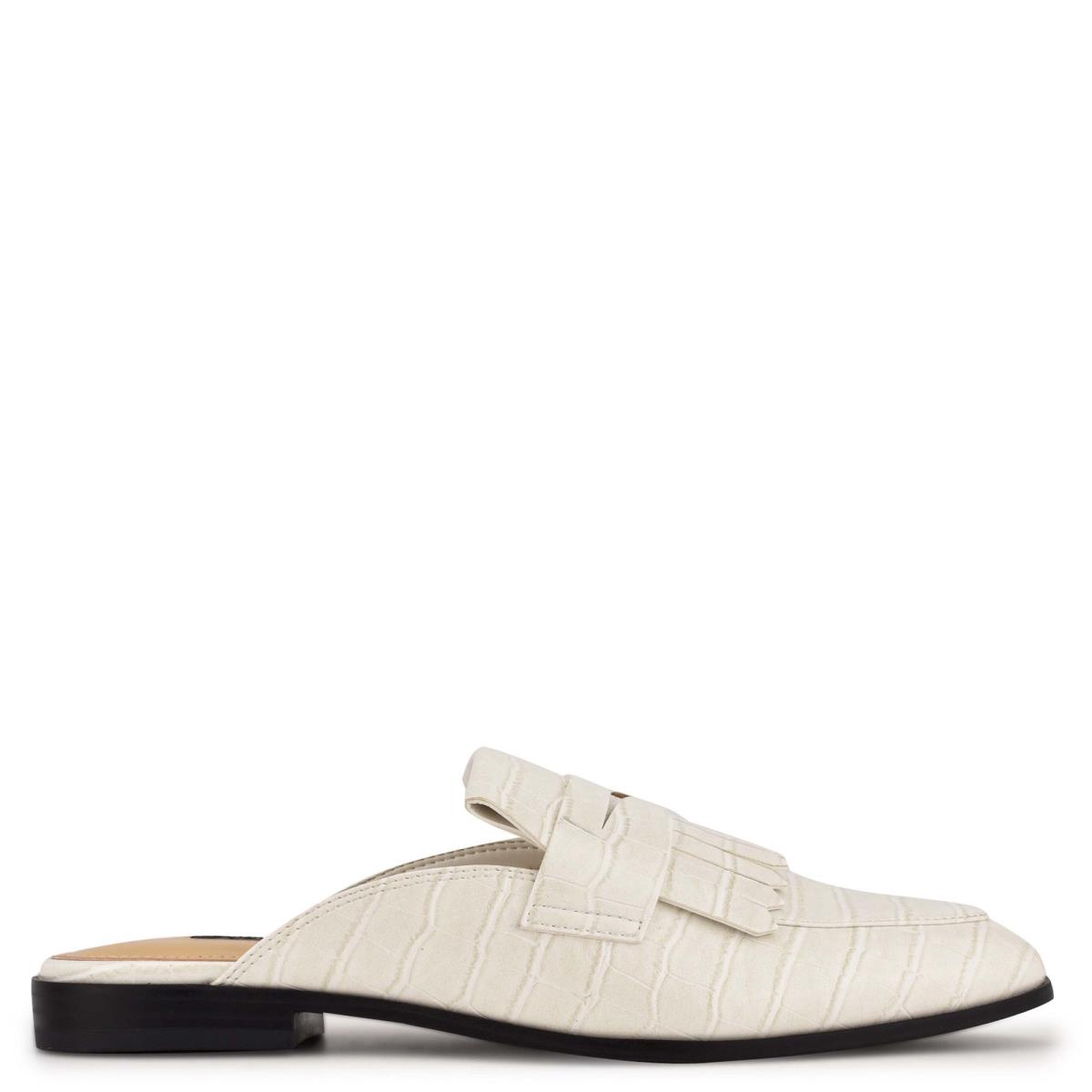 Nine West Kilts Mules White | DWUR69374