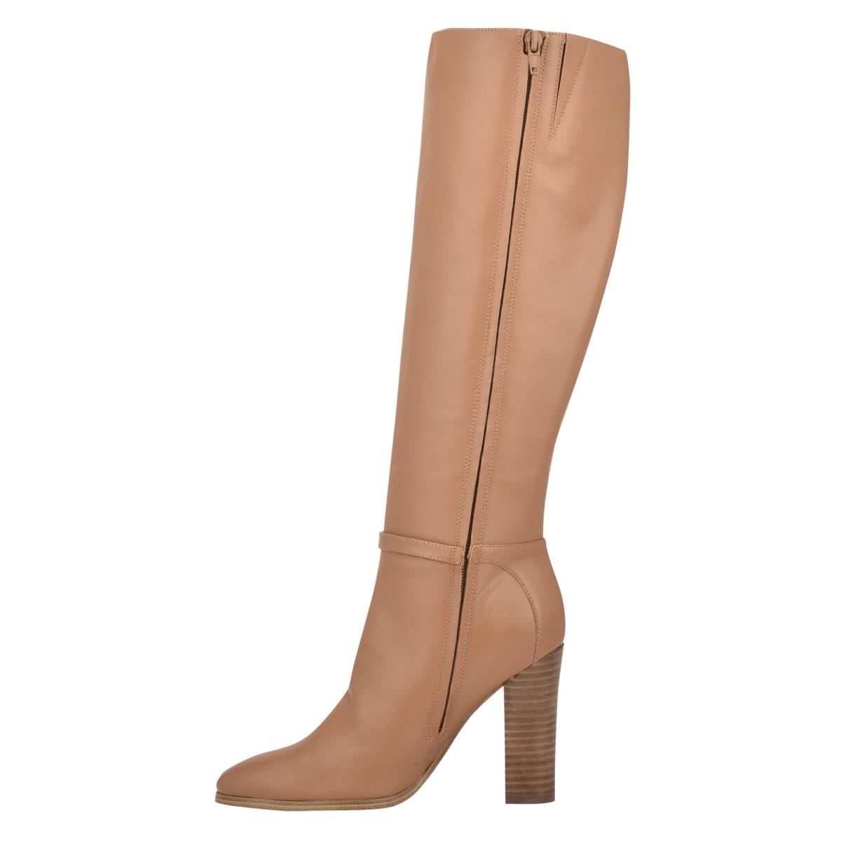 Nine West Kimy Heeled Boots Beige | BZUR78246