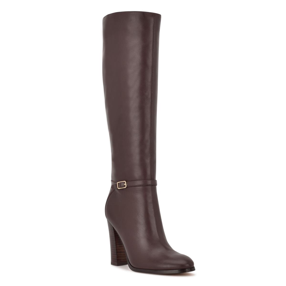 Nine West Kimy Heeled Boots Brown | AXGI72630