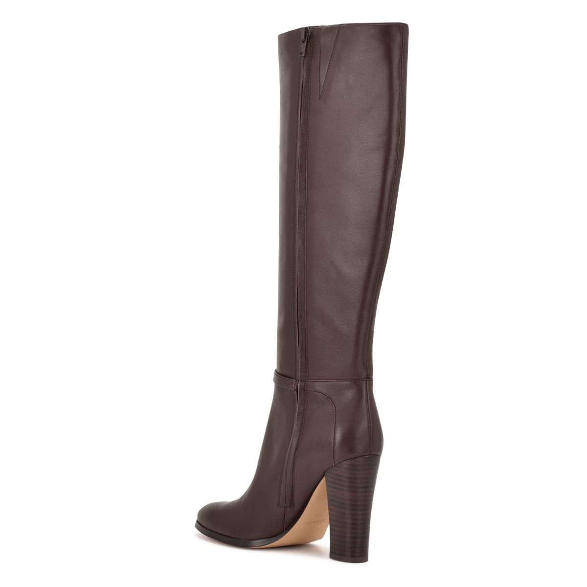 Nine West Kimy Heeled Boots Brown | AXGI72630