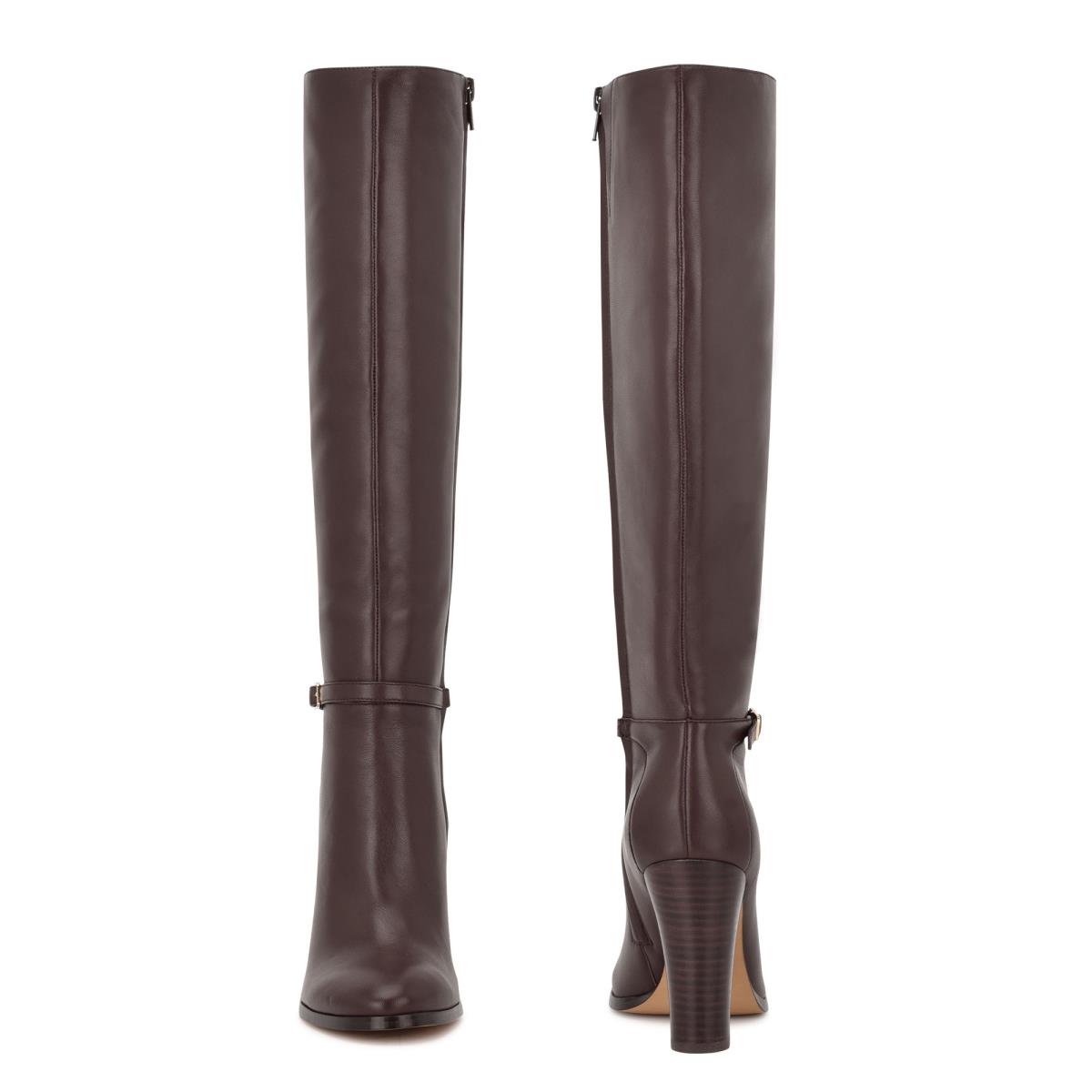 Nine West Kimy Heeled Boots Brown | AXGI72630