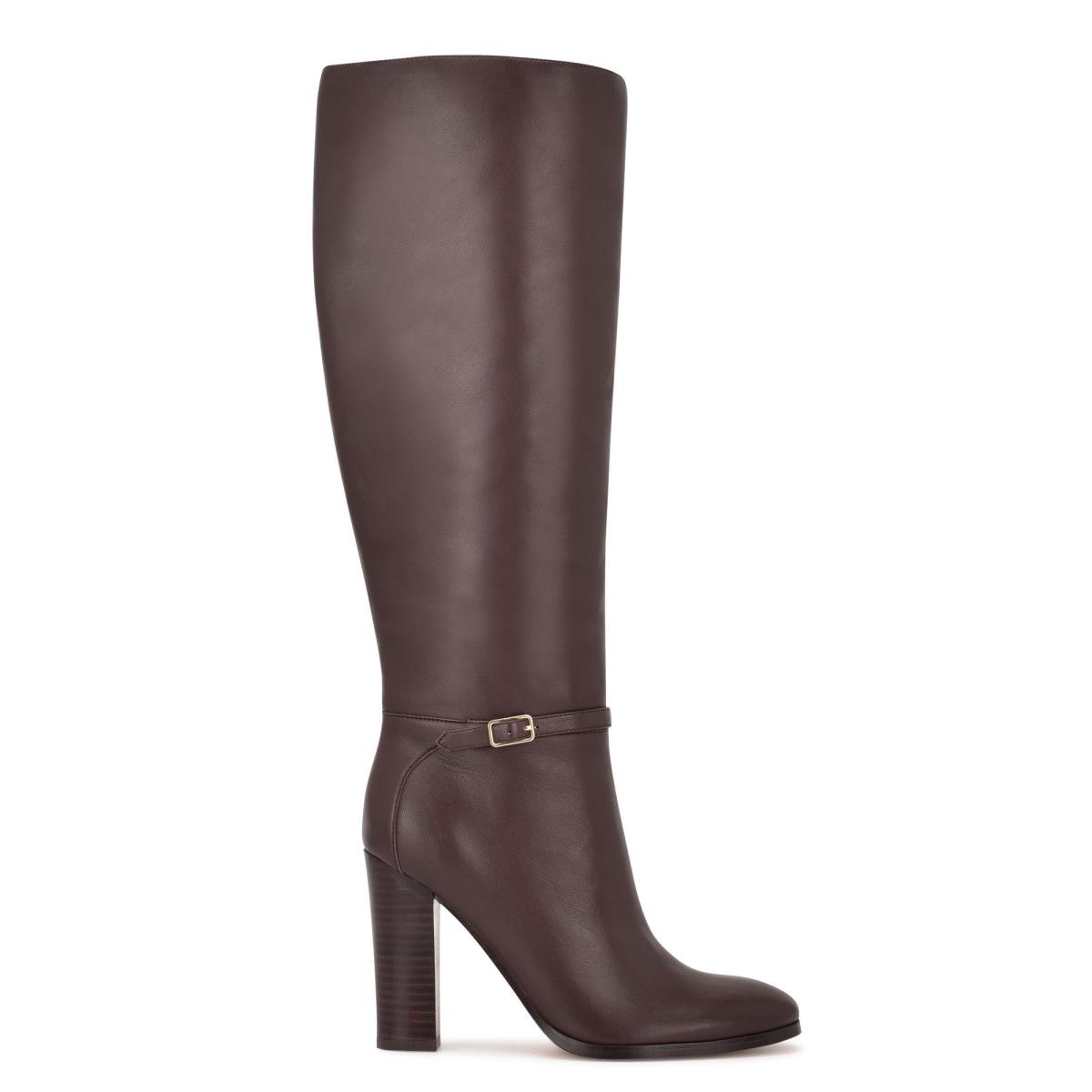 Nine West Kimy Heeled Boots Brown | AXGI72630