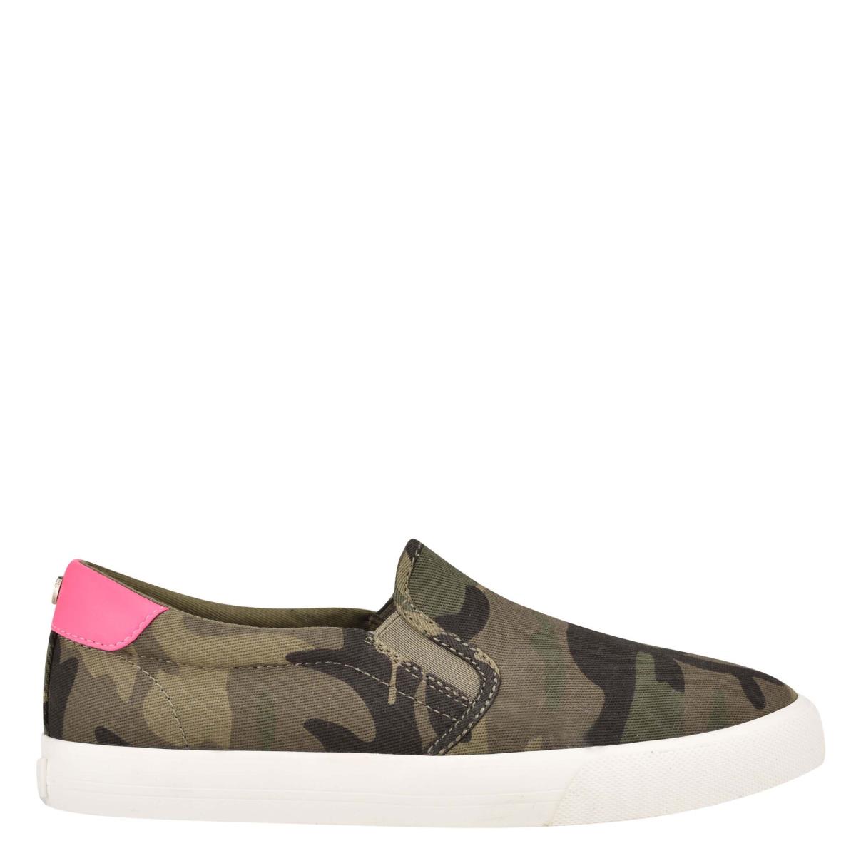 Nine West Lala Slip On Sneakers Camo | DELH80431