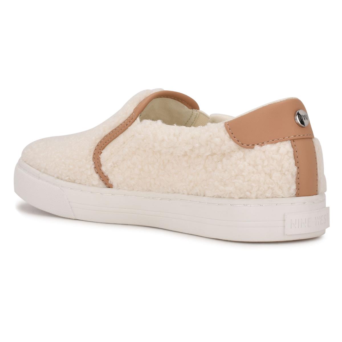 Nine West Lala Slip On Sneakers Cream | NCBS45039