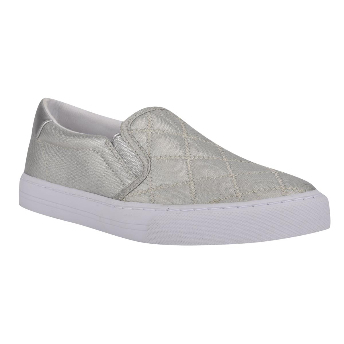 Nine West Lala Slip On Sneakers Silver | QAED35912