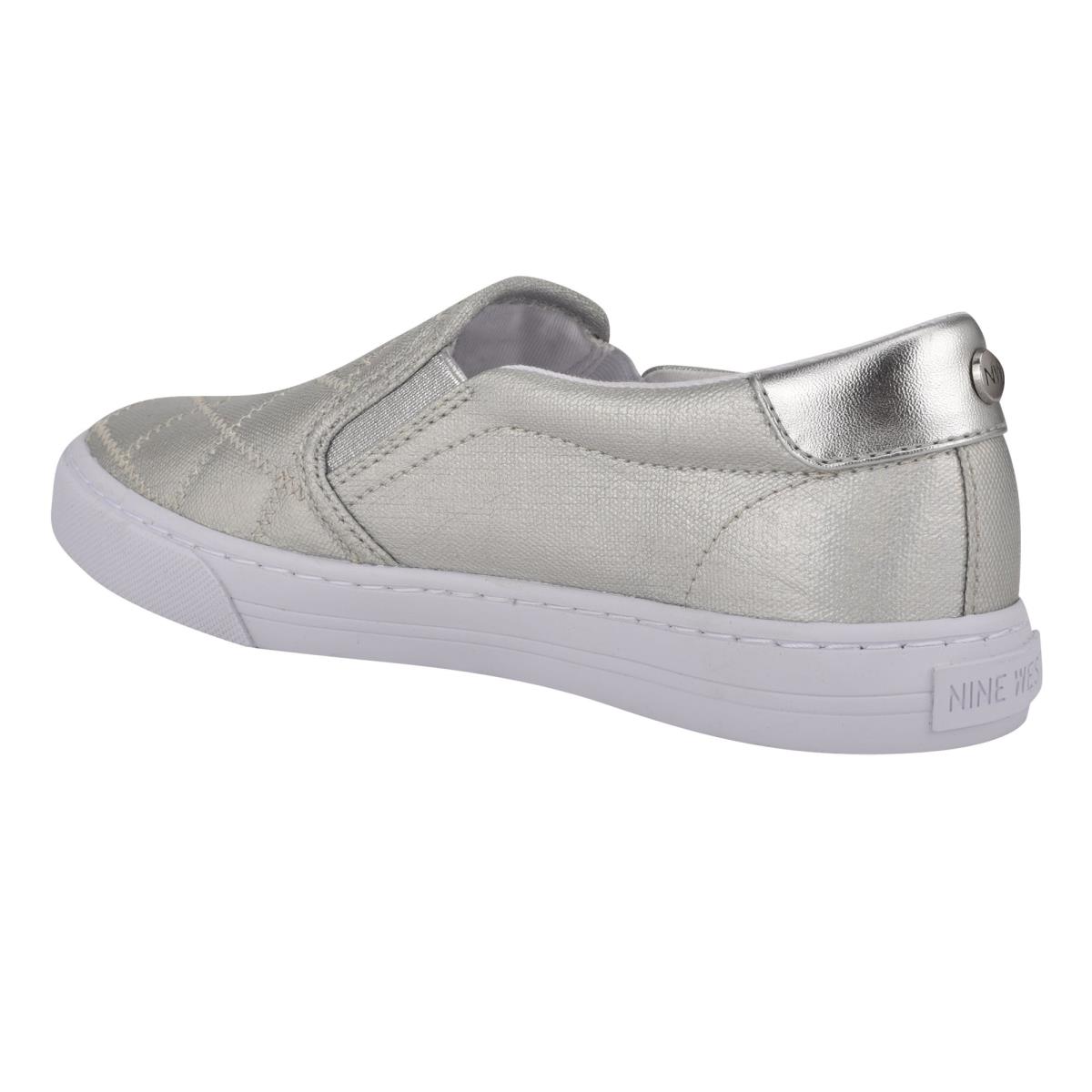 Nine West Lala Slip On Sneakers Silver | QAED35912