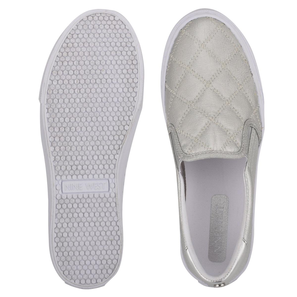 Nine West Lala Slip On Sneakers Silver | QAED35912