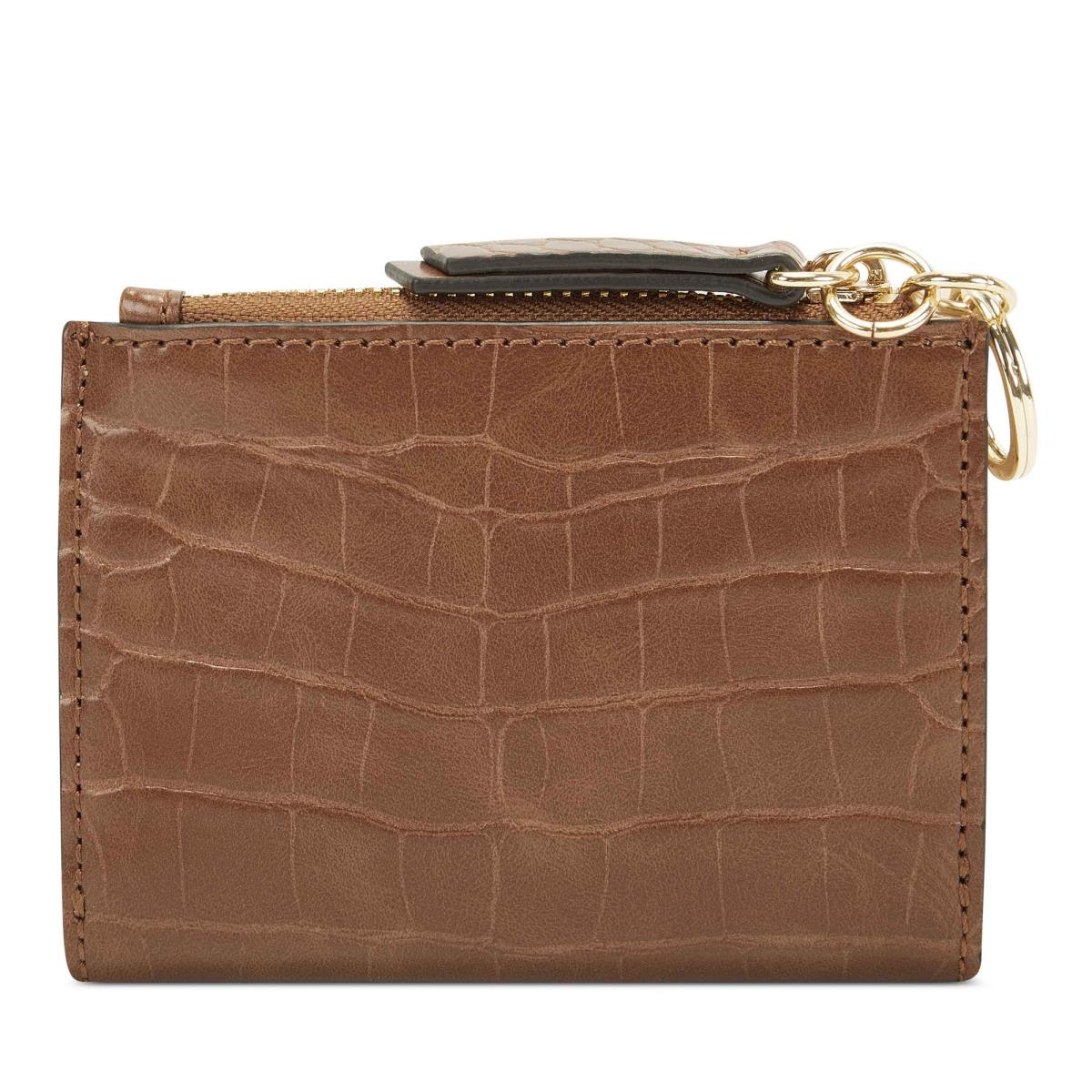 Nine West Lawson Small Zip Wallet Wallets Brown | DAJB21609