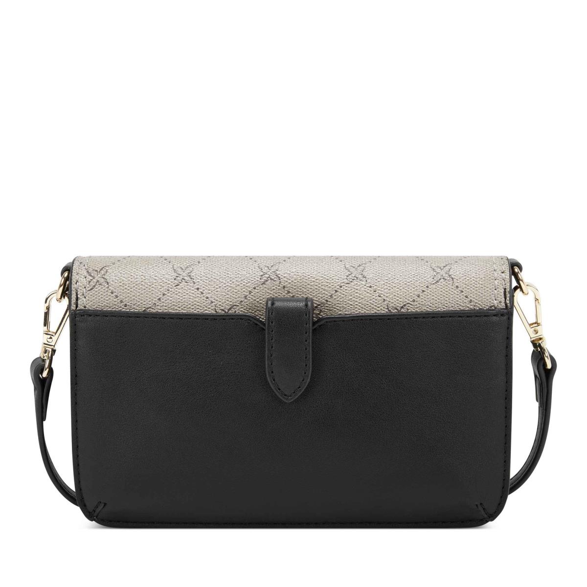 Nine West Lawson Wallet On A String Crossbody Bags Black / White | JQUB59607