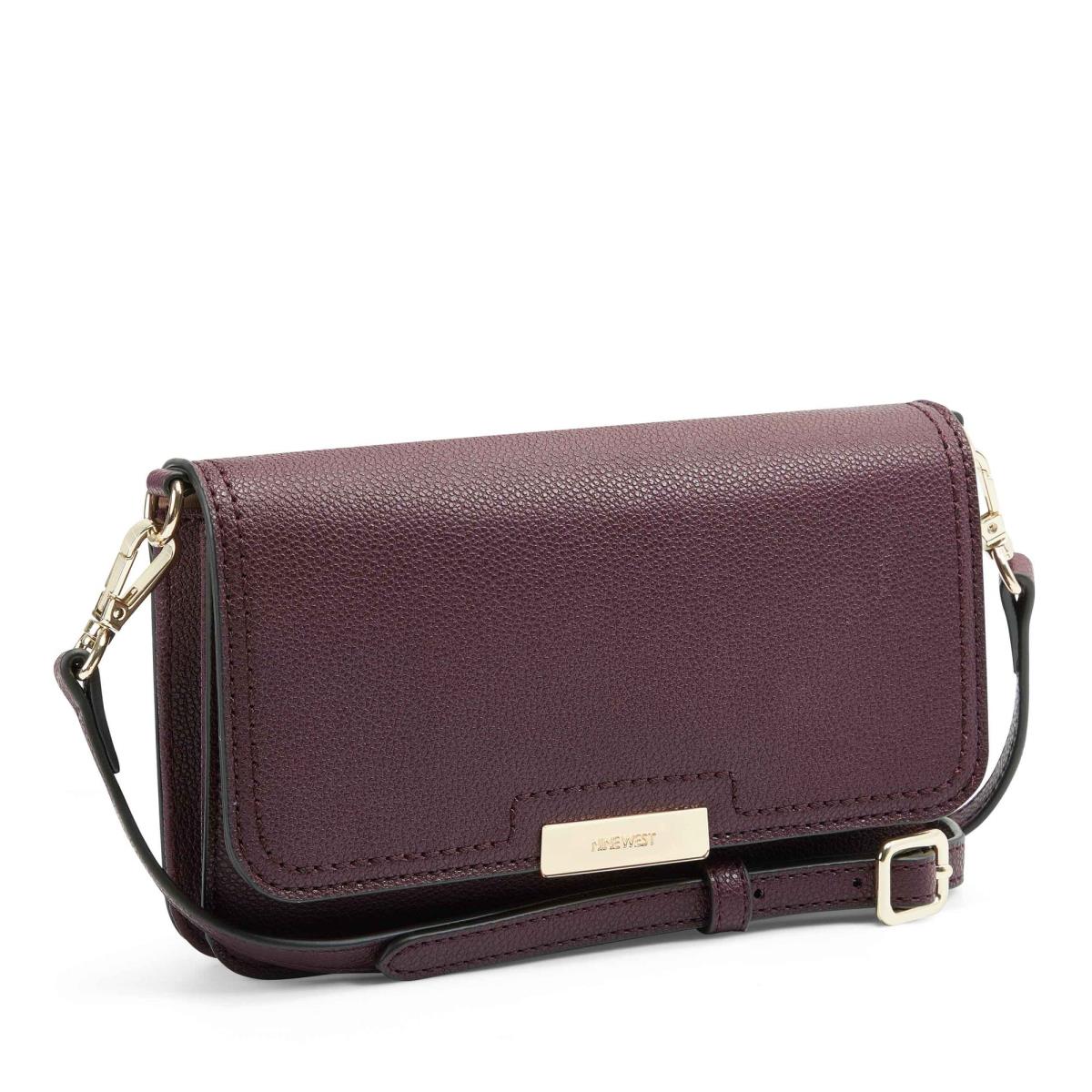 Nine West Lawson Wallet On A String Crossbody Bags Claret | MPFB36159