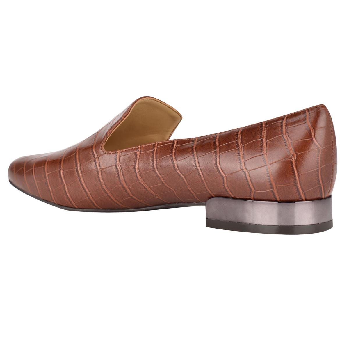 Nine West Lisette Smoking Flats Brown | PRLN58210