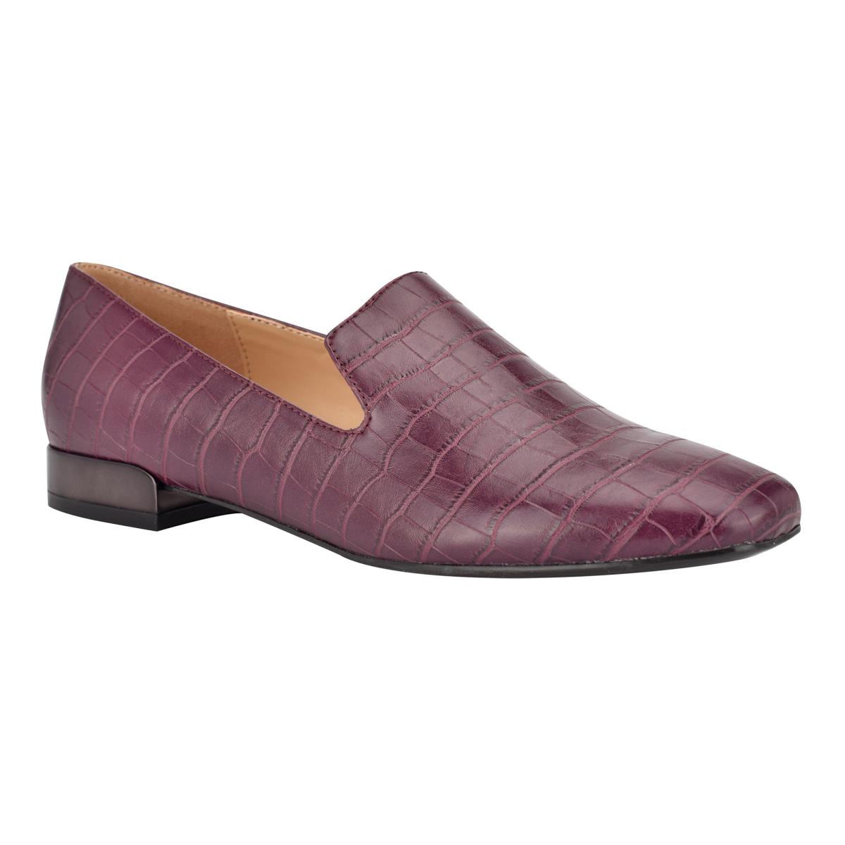 Nine West Lisette Smoking Flats Claret | JMXZ41839