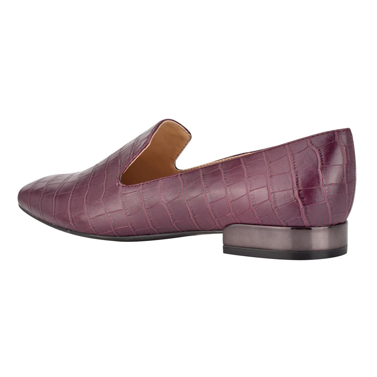 Nine West Lisette Smoking Flats Claret | JMXZ41839