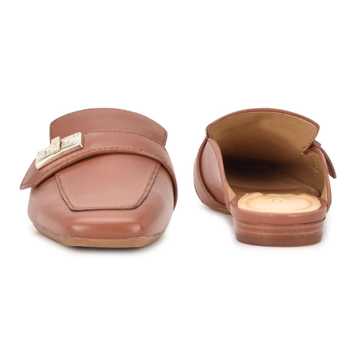 Nine West Neat 9x9 Loafer Mules Coffee | PSIB28091