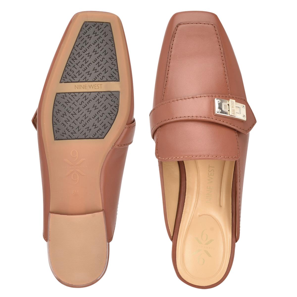 Nine West Neat 9x9 Loafer Mules Coffee | PSIB28091