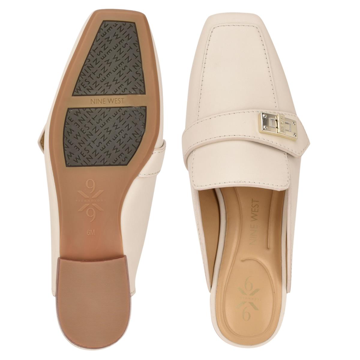 Nine West Neat 9x9 Loafer Mules Cream | GBVZ71642