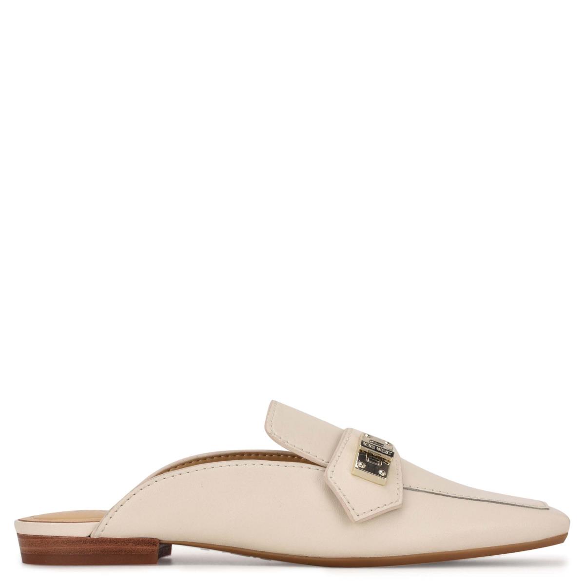 Nine West Neat 9x9 Loafer Mules Cream | GBVZ71642