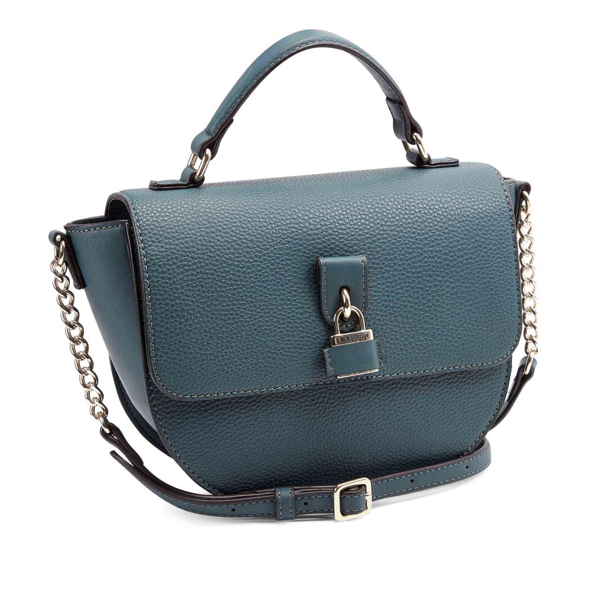 Nine West Nemi Top Handle Flap Crossbody Bags Blue | MXOK80126