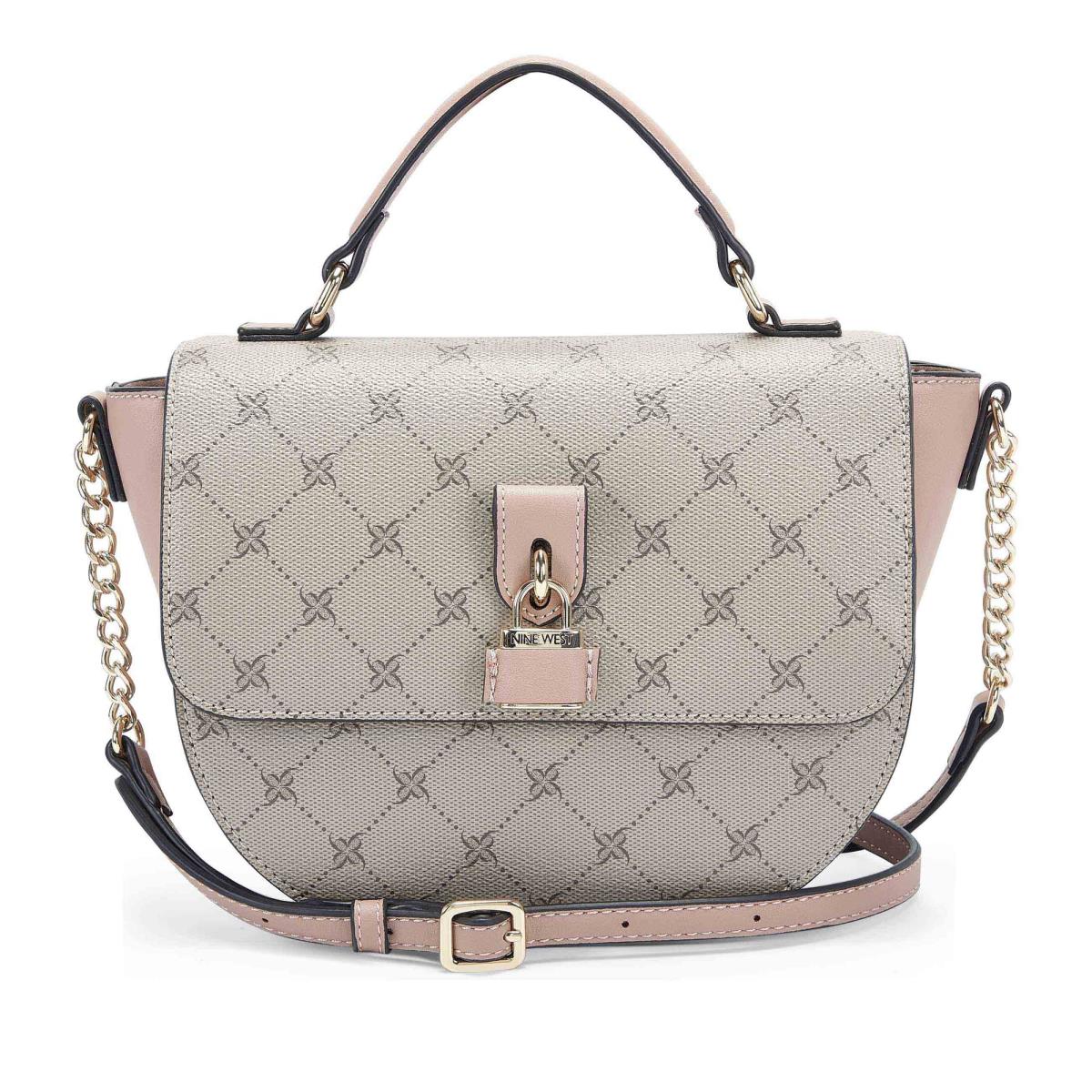 Nine West Nemi Top Handle Flap Crossbody Bags Pink / White | YOBN21789