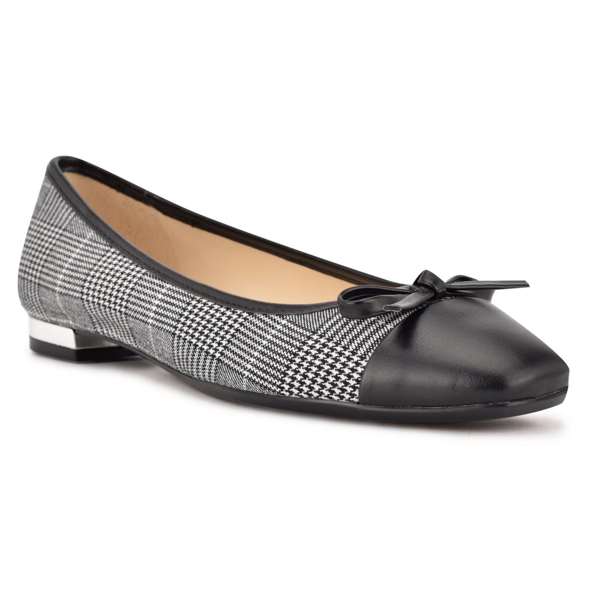 Nine West Olly 9x9 Ballet Ballet Flats Black / White | OZBK04129