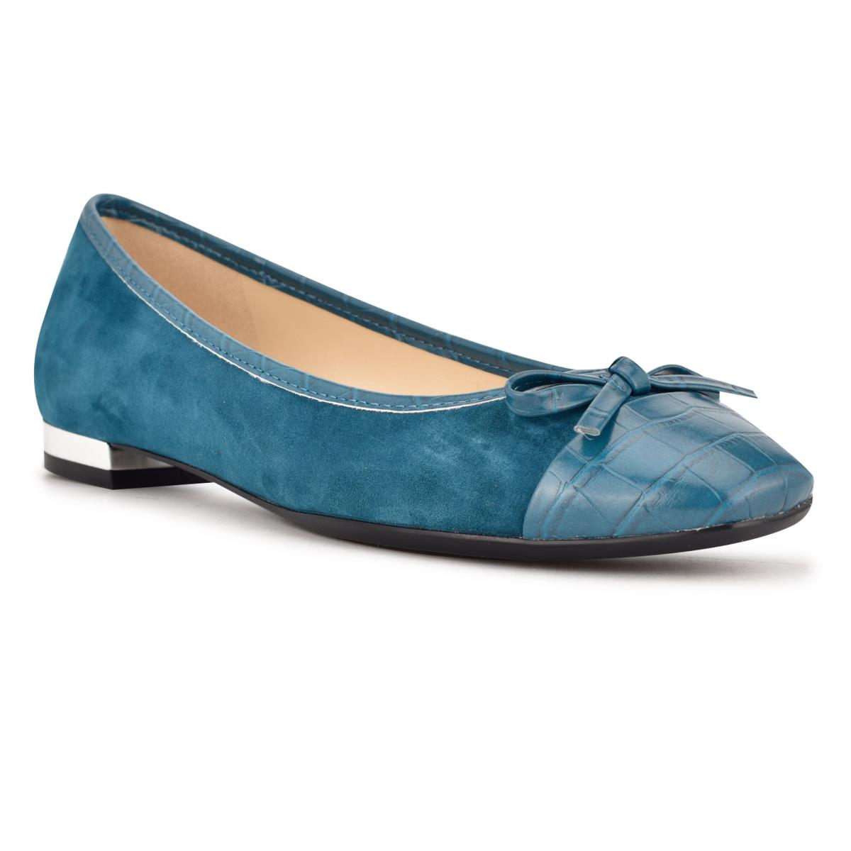 Nine West Olly 9x9 Ballet Ballet Flats Turquoise | PCDX45832