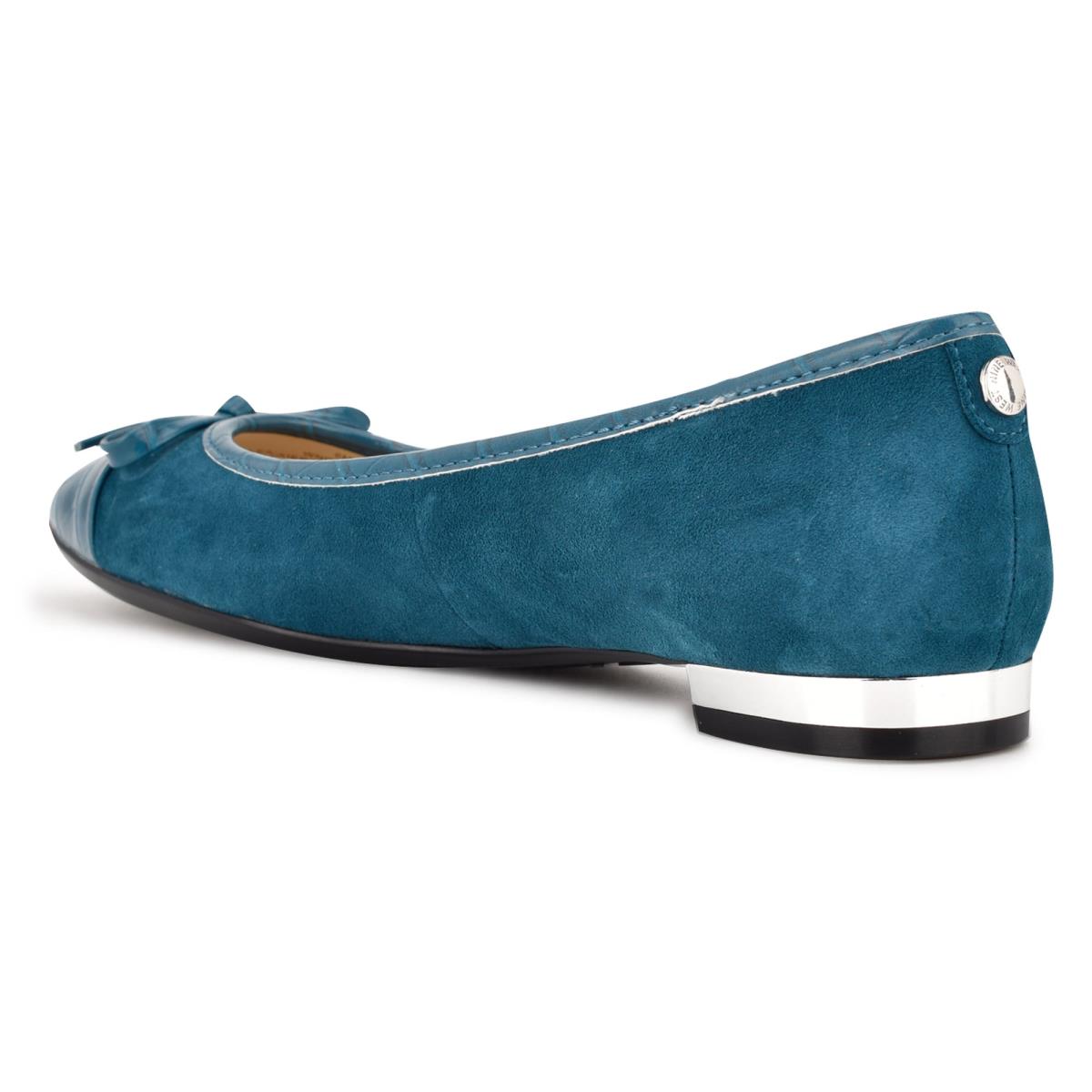 Nine West Olly 9x9 Ballet Ballet Flats Turquoise | PCDX45832