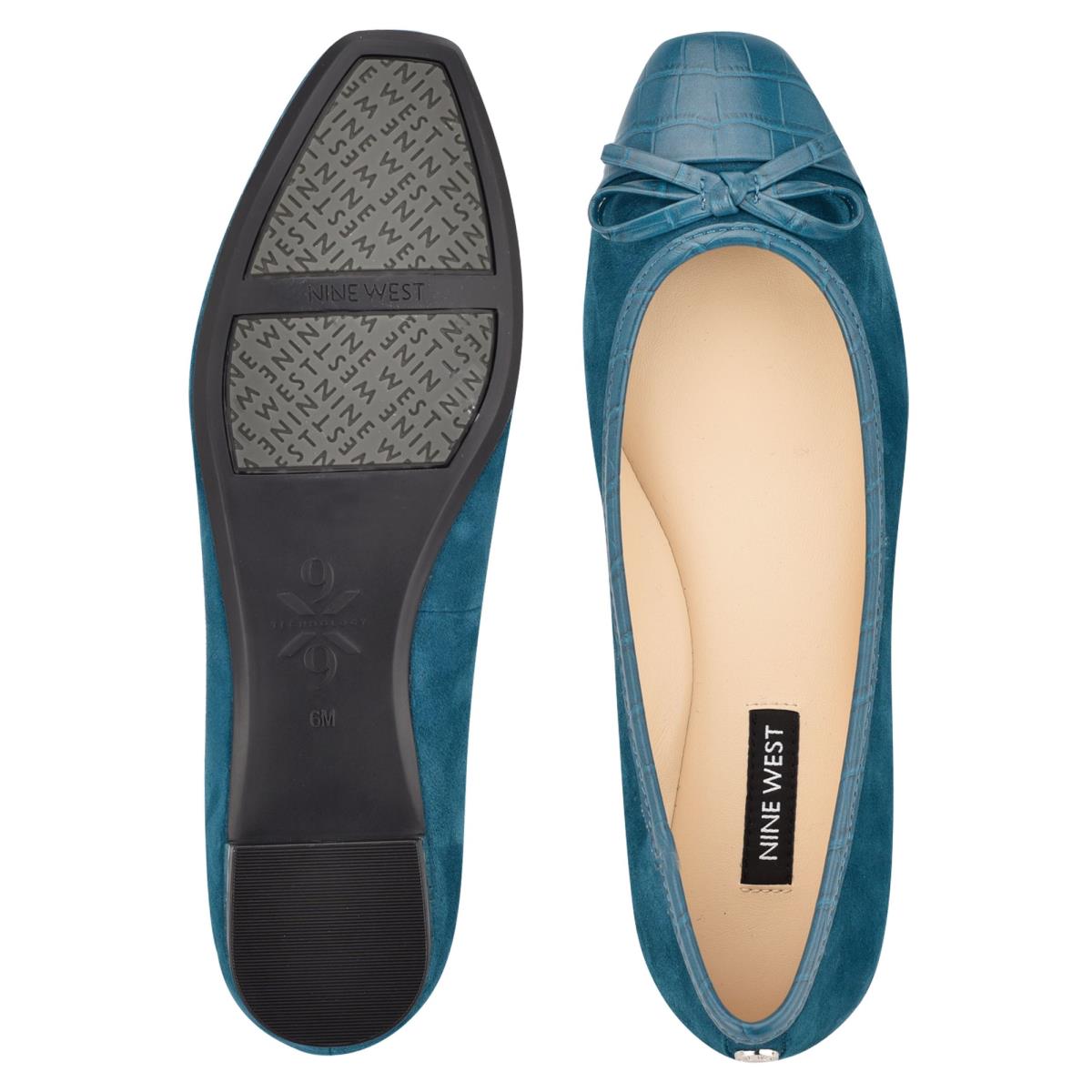 Nine West Olly 9x9 Ballet Ballet Flats Turquoise | PCDX45832