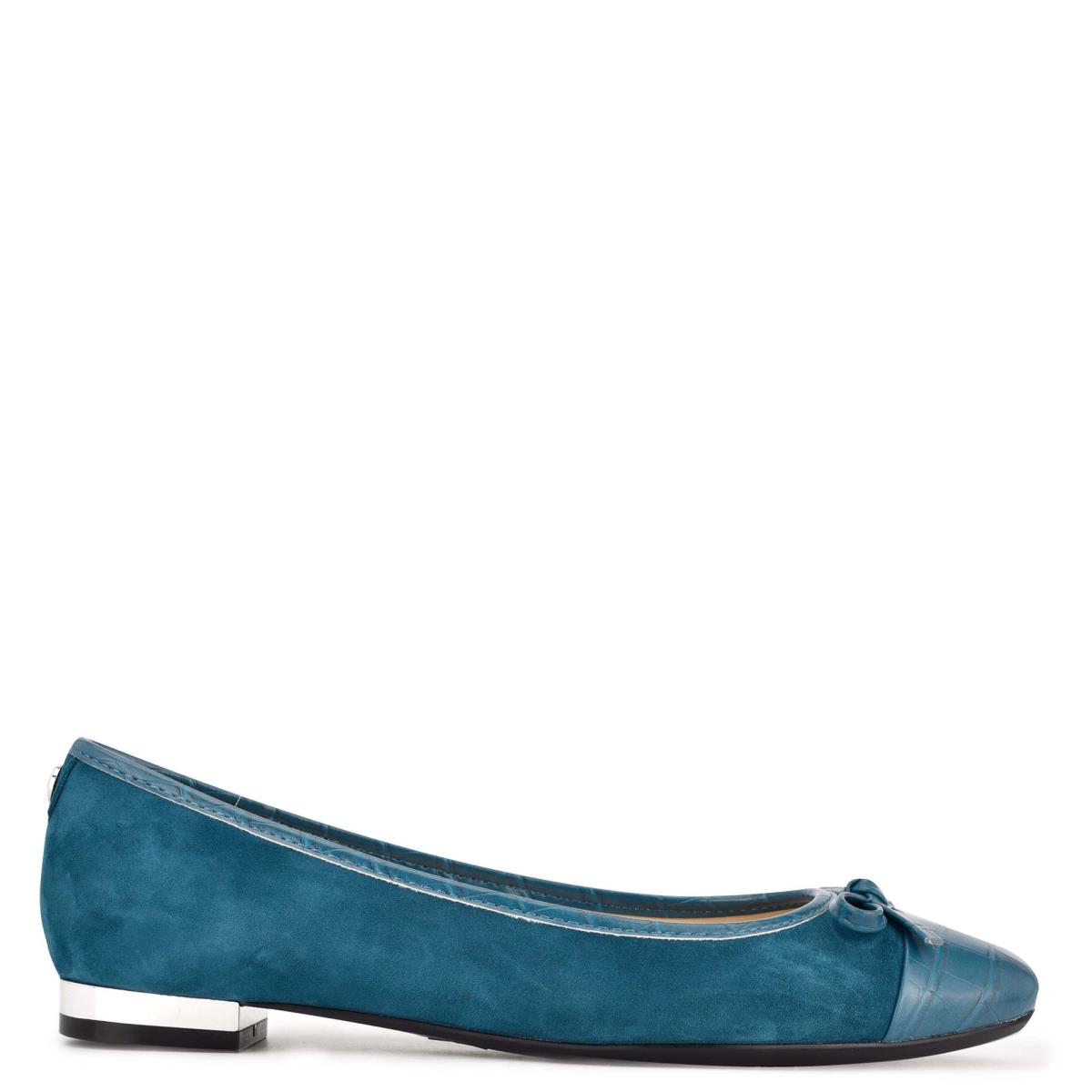 Nine West Olly 9x9 Ballet Ballet Flats Turquoise | PCDX45832