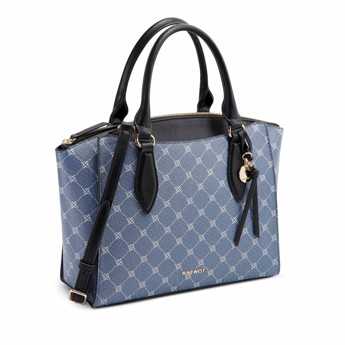 Nine West Paisley Jet Set Satchel Bags Blue | GJUL59832