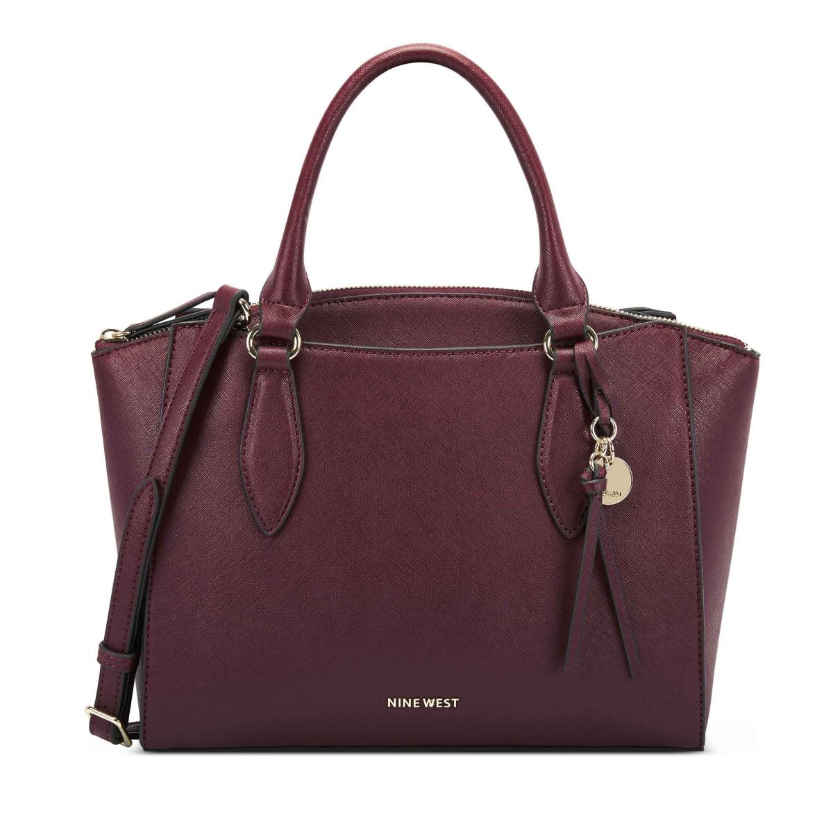 Nine West Paisley Jet Set Satchel Bags Claret | WQZA59026