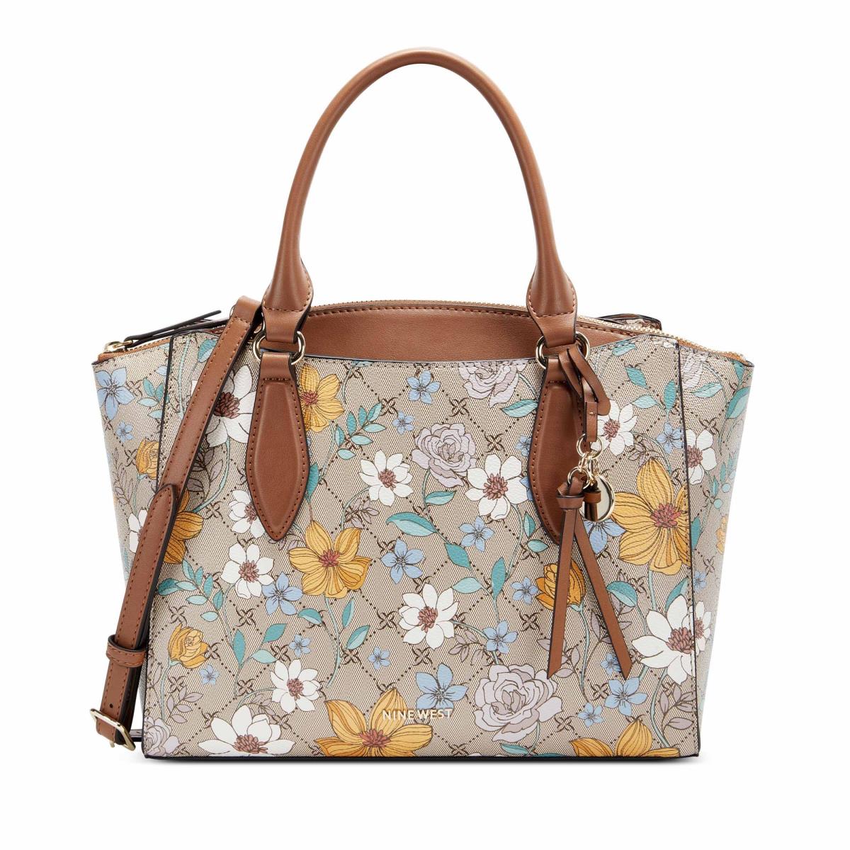 Nine West Paisley Jet Set Satchel Bags Flower | FACY83790