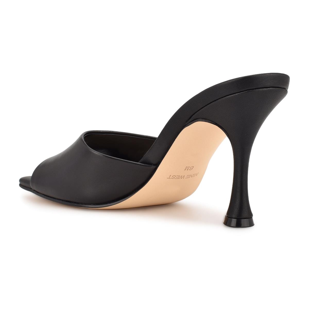 Nine West Perfact Heeled Slide Sandals Black | XNUP87425