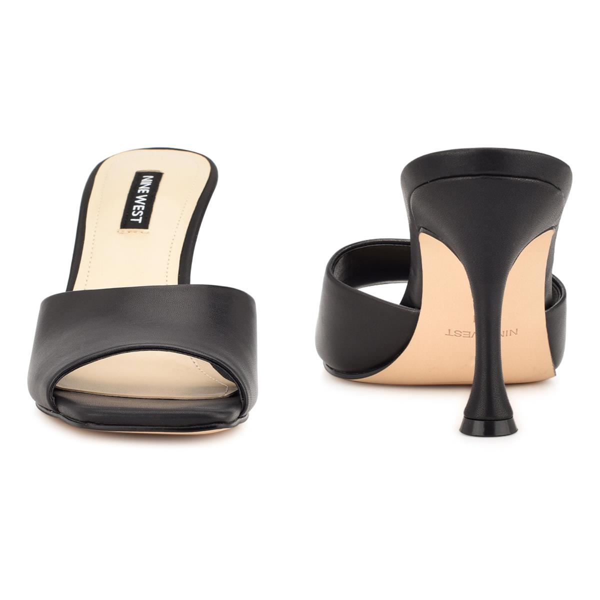 Nine West Perfact Heeled Slide Sandals Black | XNUP87425