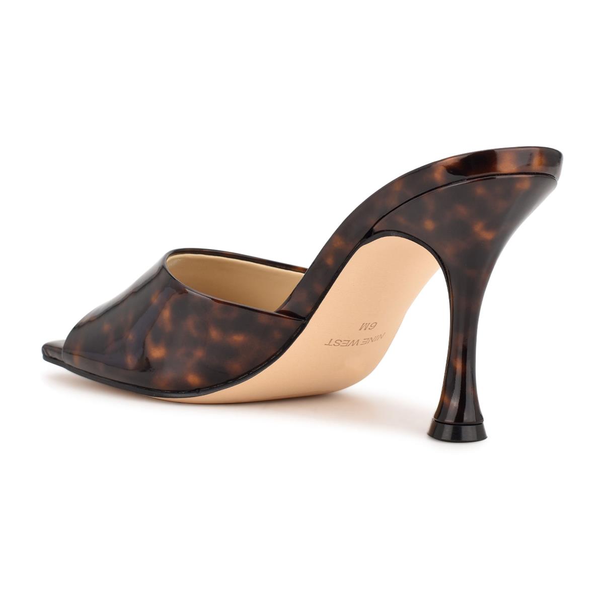 Nine West Perfact Heeled Slide Sandals Coffee | CDGF62948